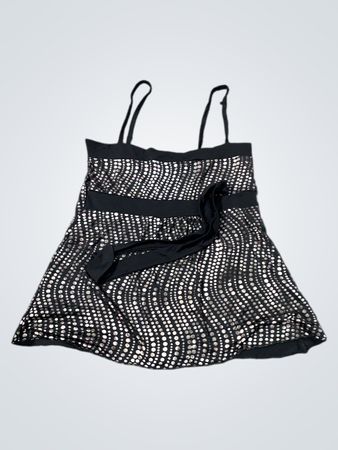 Schwarze Pailletten-Top