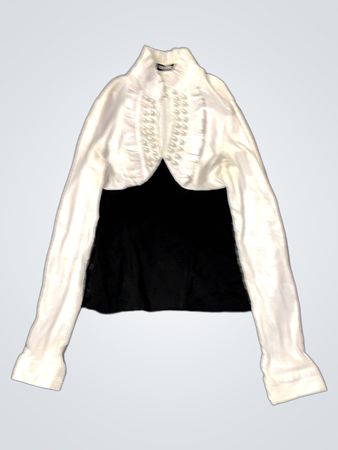 ARITINI PLUS Weiße und Schwarze Bluse