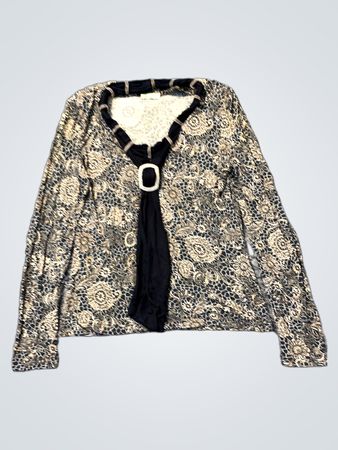 Kati Damen Langarmshirt mit Oberflächenverzierung