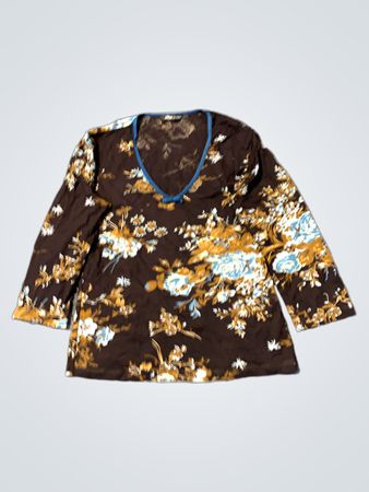 S.Oliver Damen Blumen Langarmtop
