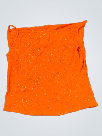 Oranges Paillettenoberteil