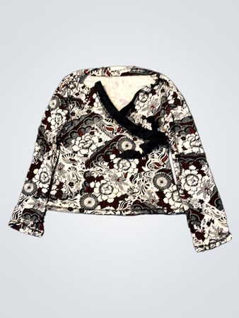 Promod Langarm-Blumenmuster-Top