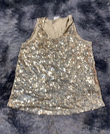 Goldene Pailletten Tanktop