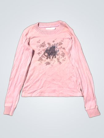 Cache Cache Pink Graphic Langarmshirt