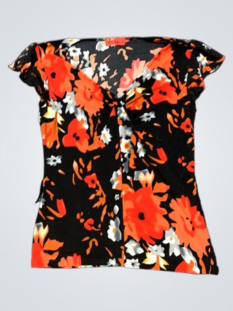 Morgans Floral Print V-Neck Top