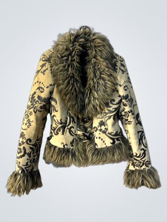 MISS Faux Fur Trimmed Jacket