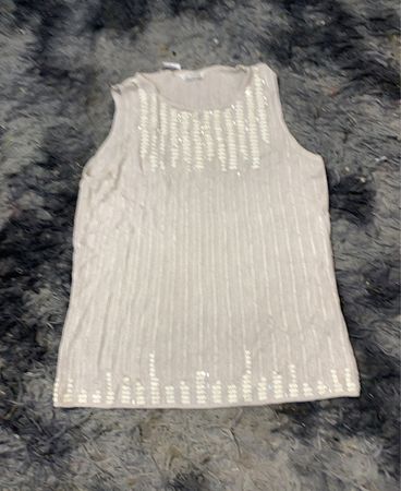 Ärmelloses Damen-Top mit Pailletten