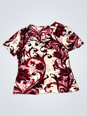 Damen T-Shirt mit kurzem Arm und Blumenmuster