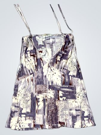 Abstraktes Druck Spaghetti-Träger Kleid