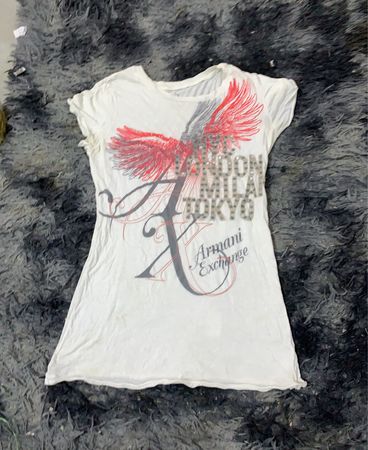 Armani Exchange Weißes T-Shirt mit Grafikdruck