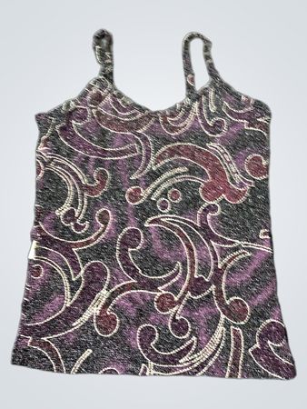 Lila Wirbelmuster Tanktop