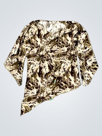 Asymmetrisches Batik-Print-Top