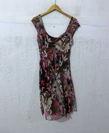 Frauen Blumendruck Kleid