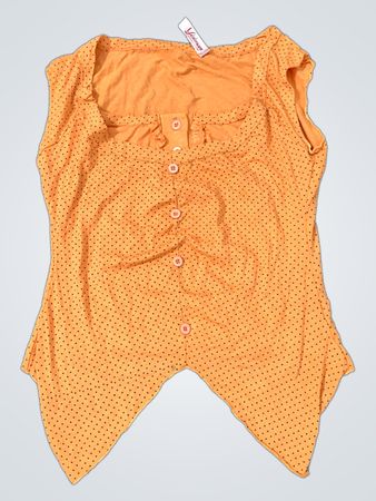Visimor Vogue & Fashion Orange Polka Dot Tank Top