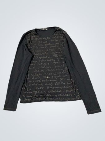 Jefferson Paris Black Langarmshirt mit Textdruck