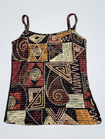 Woven Geometric Print Camisole Top