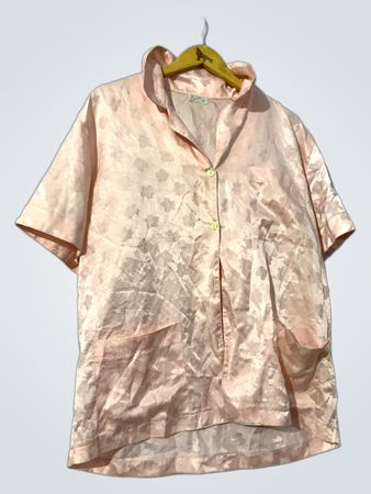 Givenchy Pink Floral Print Short Sleeve Button-Up Shirt