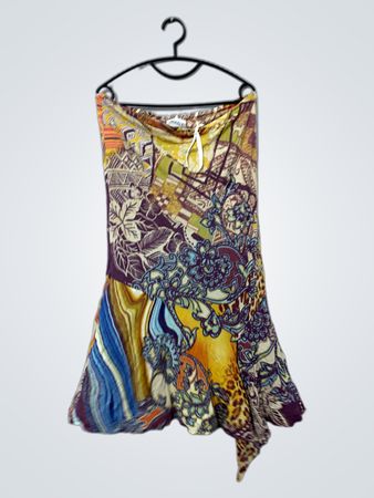 Strapless Print Dress