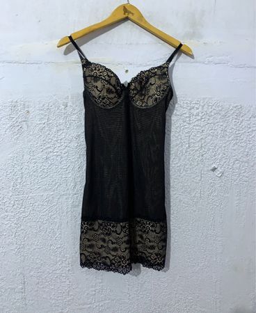 Black lace chemise