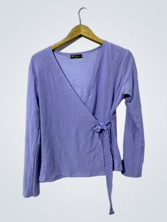 M7 Fashion Lavender Wrap Top
