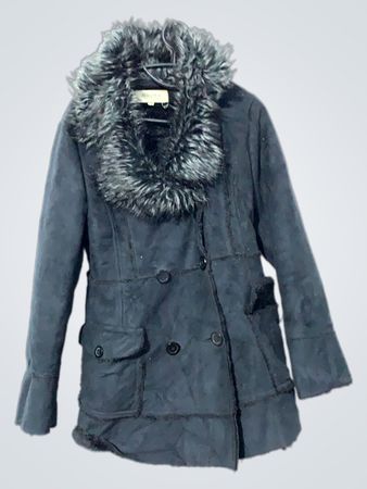 Bershka Faux Fur Collar Coat