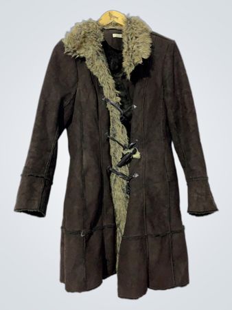 Brown Faux Fur Lined Coat