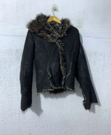 Black Faux Fur Trimmed Jacket