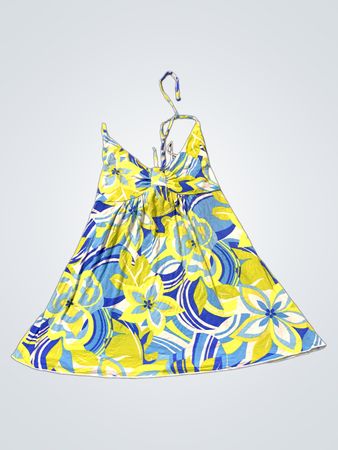 Halter Neck Kleid mit Blumenmuster