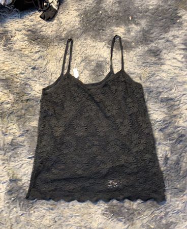 Schwarzes Spitze-Cami