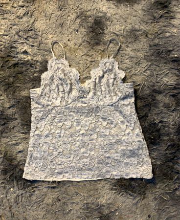 Grau Spitzen-Cami-Oberteil