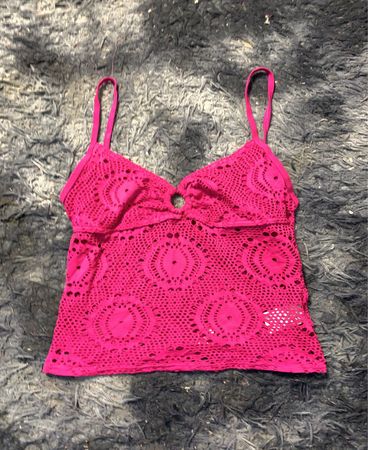 Rosa gehäkeltes Tanktop