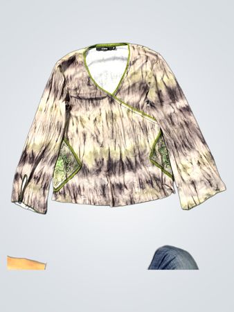 B.YOUNG Tie-Dye Langarm-Wickeloberteil