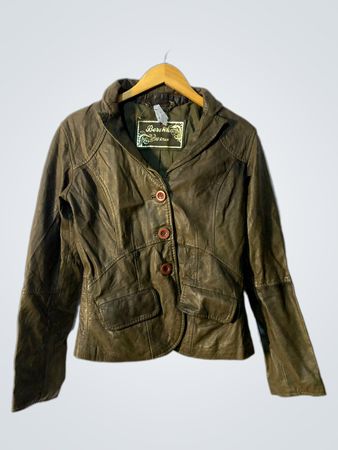 Bershka Women's Brown Leather Jacket