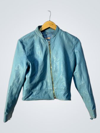 GAUDI Blue Leather Jacket