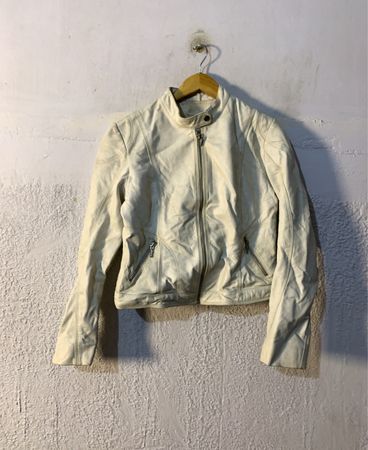 White Faux Leather Jacket