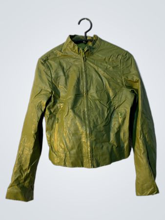 Green Faux Leather Jacket