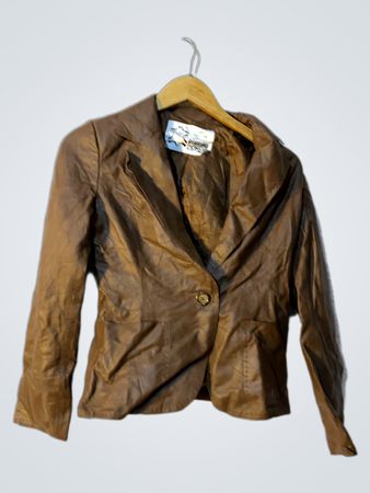 Brown Leather Blazer