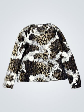 Comma Langarm-Leopardenmusterhemd