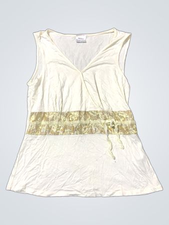 NEXT ärmelloses Top mit goldenen Verzierungen
