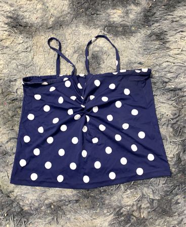 Tanktop mit Marineblauen Punkten