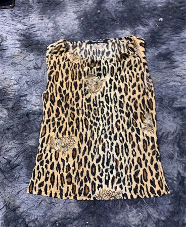 GUESS Leopard Print Sleeveless Top