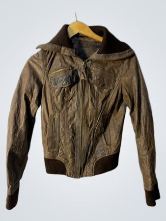 Brown Faux Leather Jacket