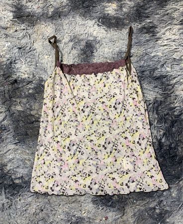 Floral Print Cami Top mit Spitzenbesatz