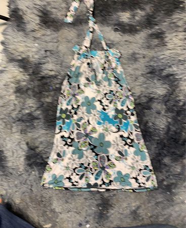Blumenmuster Halterkleid