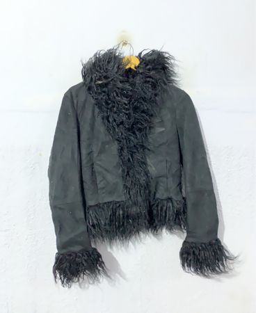 Black Faux Fur Trimmed Jacket