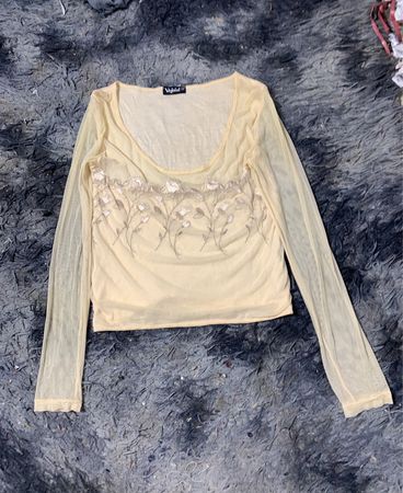 Vajolet Mesh Floral Langarm-Top