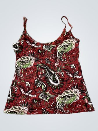 Rotes Paisley-Print-Camisole-Top