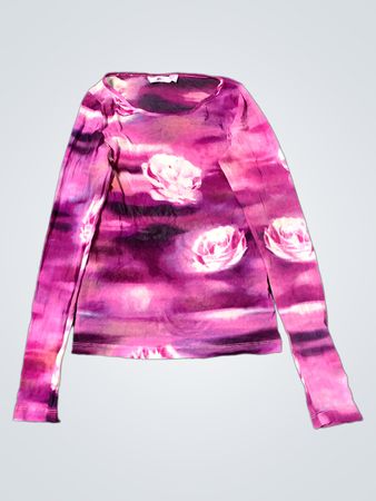 MNG Langarmshirt mit Blumenmuster