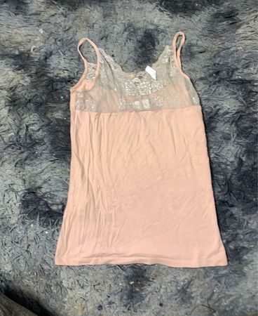 Rosa Spitzenbesatz Cami
