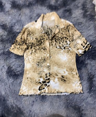 Leopardenmuster Hemd mit Knöpfen